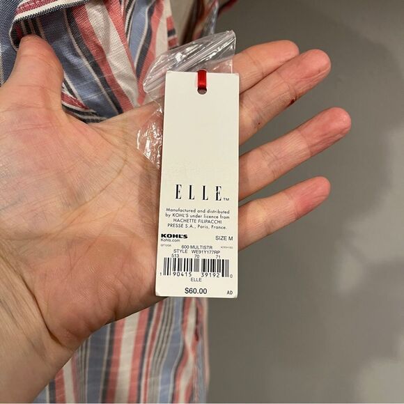 Elle button down striped straight fit mini dress size medium - Picture 10 of 12